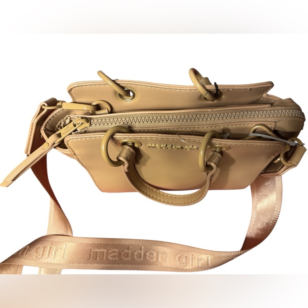 Madden Girl Tan Crossbody Bag with Structured Design - Picture 5 of 9